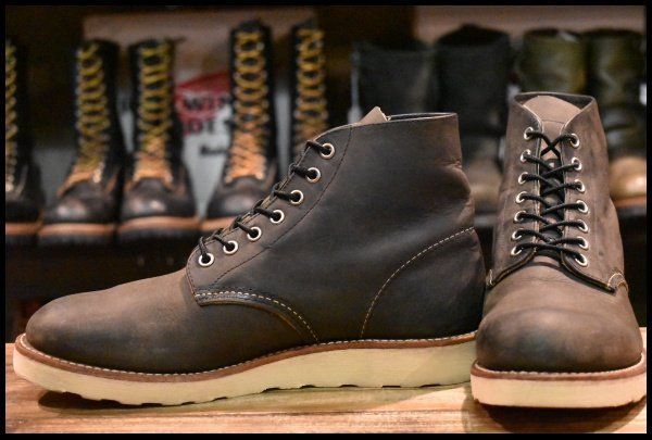 【8.5D 美品 12年】レッドウィング 8190 アイリッシュセッター チャコール ラフ＆タフ 茶 プレーントゥ 編み上げ ブーツ redwing HOPESMORE【EL676】