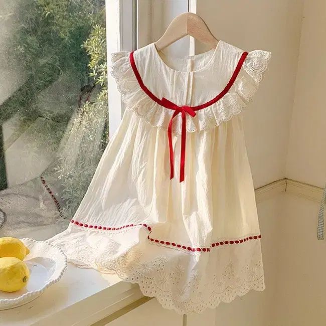 レースパンチングドレス 女児 幼児 キッズ サマーワンピース