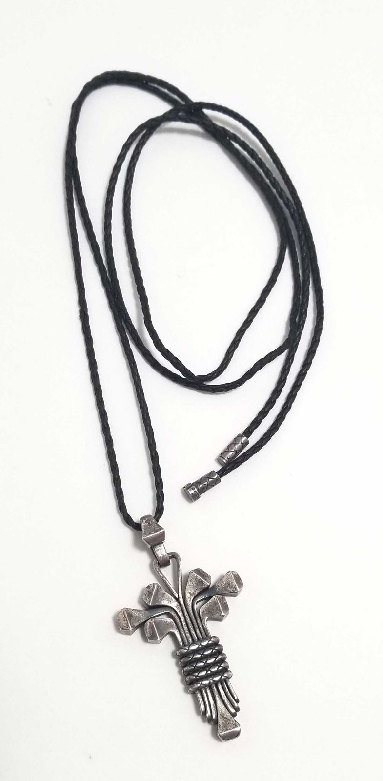 ボッテガヴェネタ ペンダント SV925 ブラック 編みレザー チョーカー