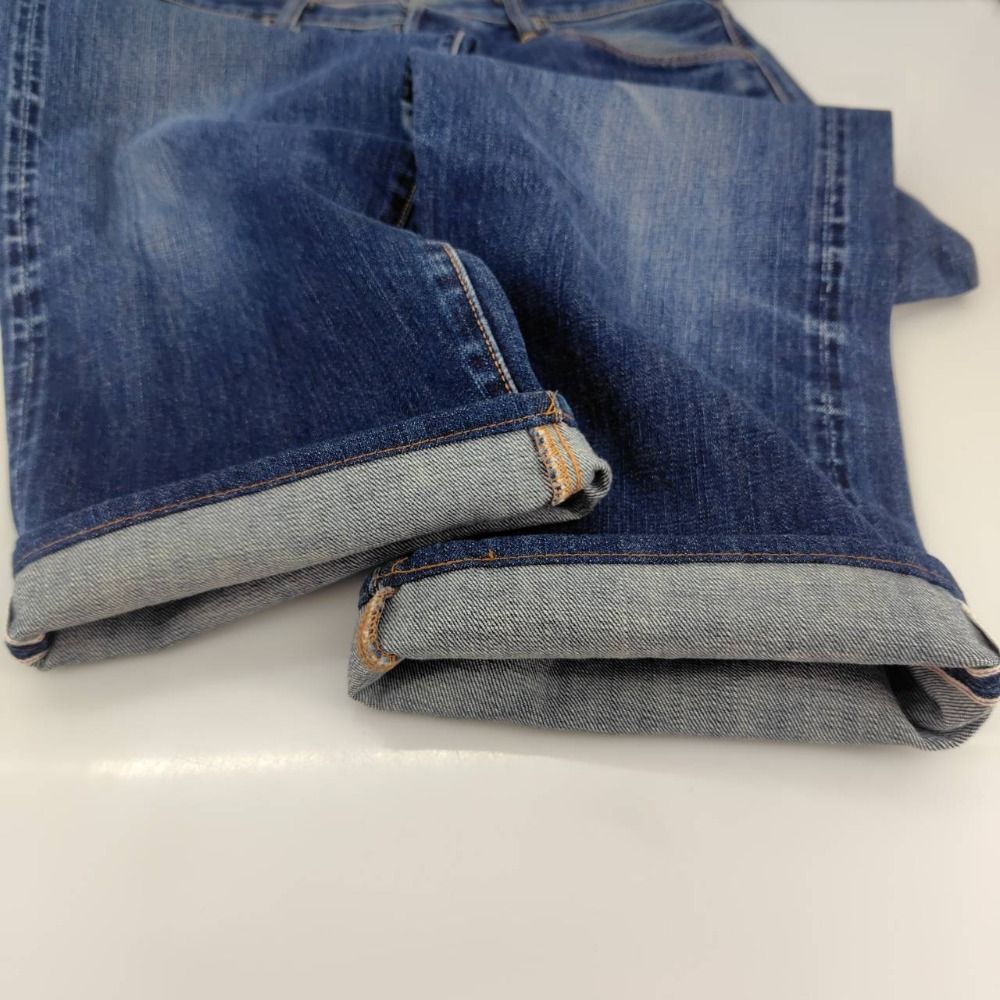 EVISU STRAIGHTインディゴブルーデニムパンツ W34 エヴィス EVISU 0001