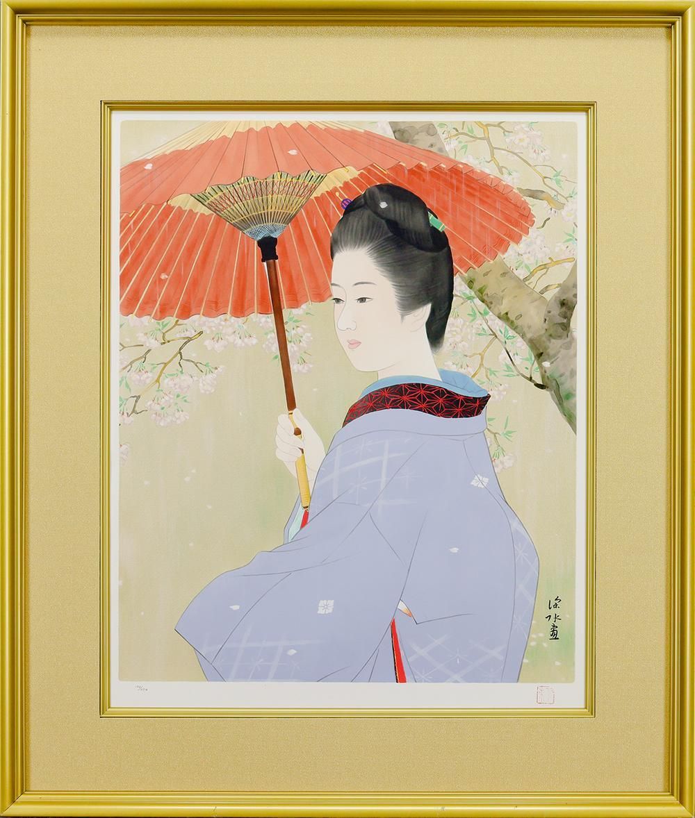 伊東深水 350部限定 彩色版画 リトグラフ 真作 Amazon.co.jp: 伊東深水 350部限定 彩色版画 リトグラフ 真作