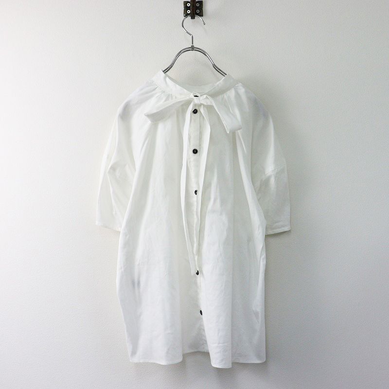 タグ付き 未使用。gypsohila ジプソフィア ブラウス(半袖)ホワイト Aライン半袖ブラウス | gypsohila