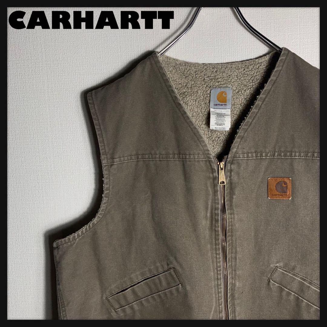 USA製】Carhartt フルジップベスト 2XL V13DES - メルカリ
