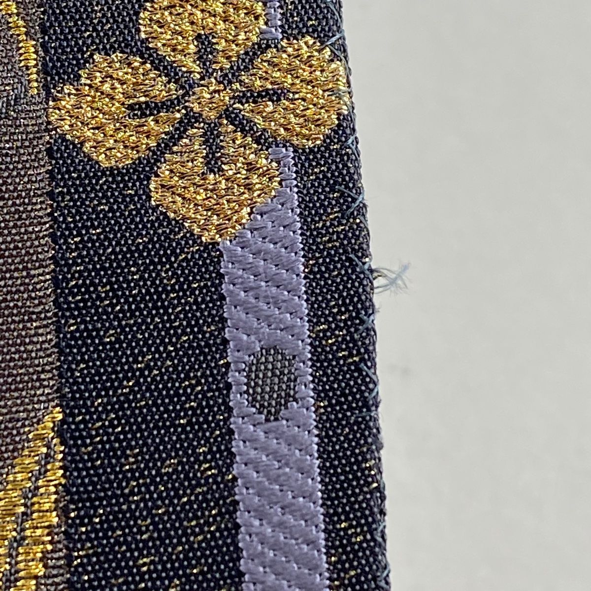 袋帯 美品 名品 証紙 草花 鳥 本金彩漆箔 金糸 灰色 六通 正絹