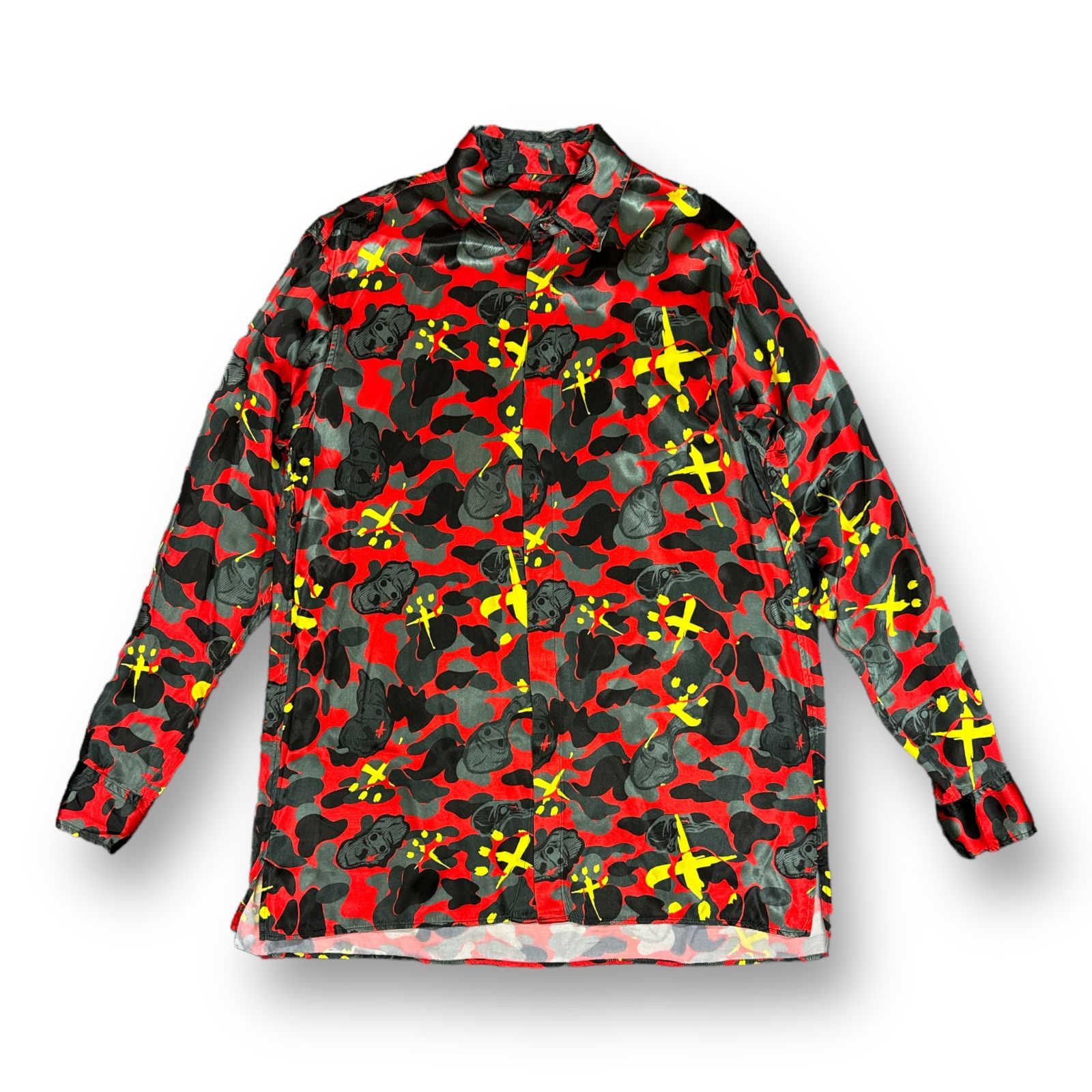 CVTVLIST crew camo shirt カモ柄 レーヨン シャツ 総柄 