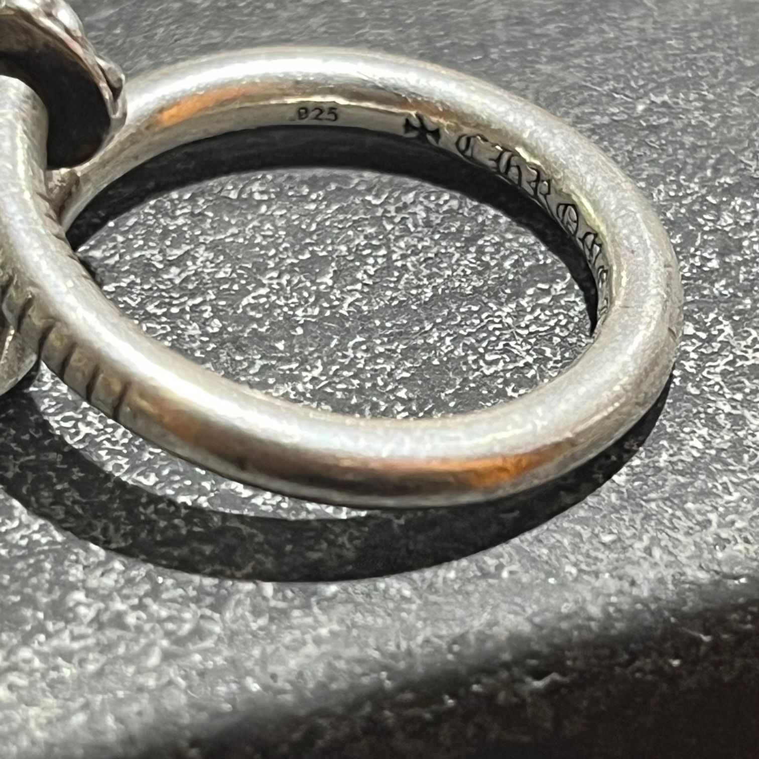 国内正規 保証書付き CHROME HEARTS Nail Ring Cross Ball ネイルリング クロスボール クロムハーツ 20号  54742A