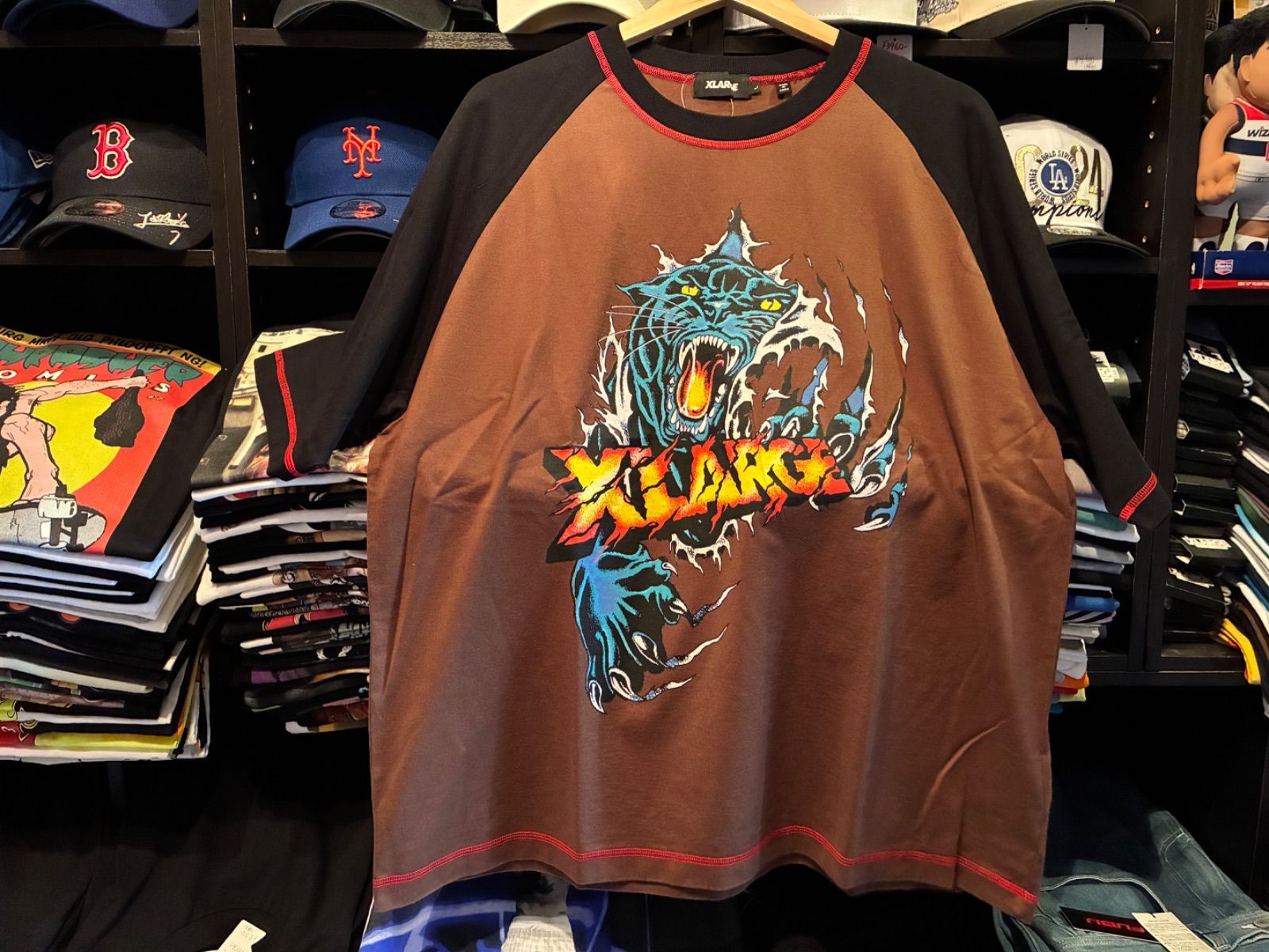 XLARGE PANTHER CLAWS RAGLAN S/S TEE BLACK Lサイズ ¥6600 ＋
