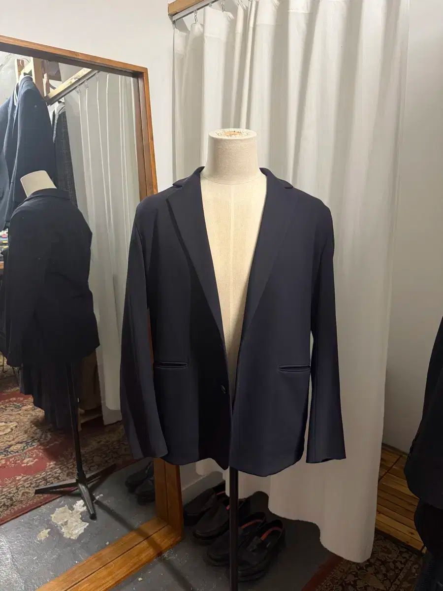 オーラリー ウール ドビー ジャケット ネイビー サイズ3