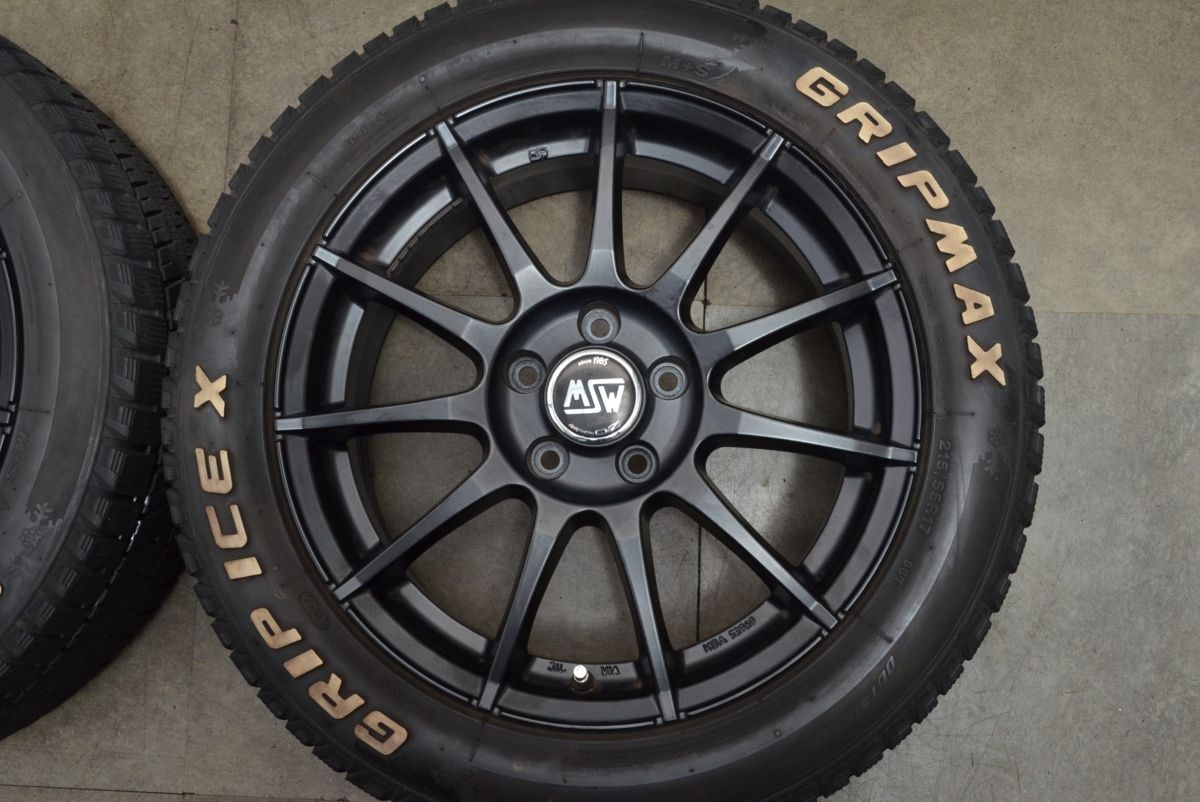 ホイールのみ販売可 OZ MSW 17in 7J 53 PCD112 ハブ径57.1 グリップアイスX 215 55R17 ザ ビートル パサート トゥーラン アウディQ2 TRITUETUBI_COM