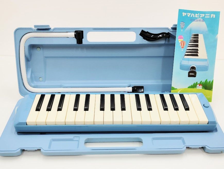 ヤマハ 鍵盤ハーモニカ P-32D ピアニカ 青 学校教材 説明書あり