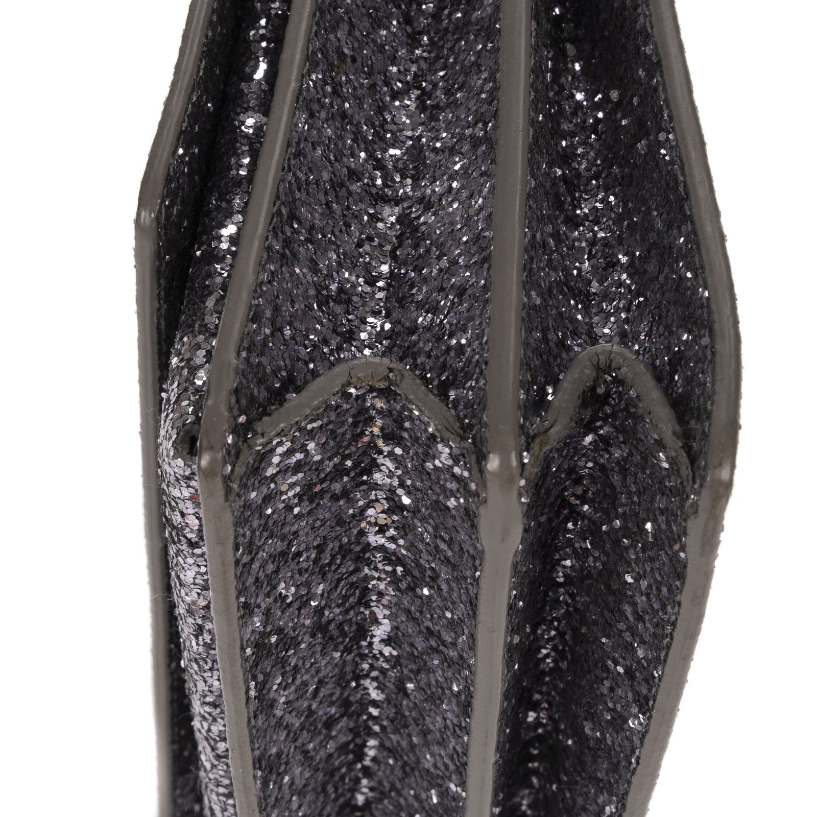 イヴサンローラングリッター小サンセット銀グリッターキャンバスAB