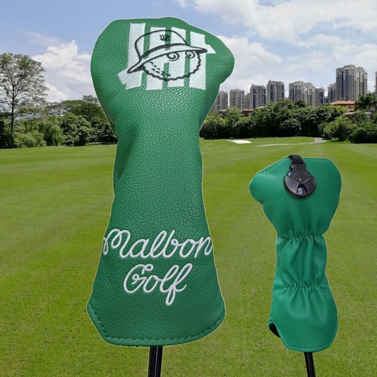 ☆MALBON GOLF☆GOLF COVER 4点set Green クラブカバーマルボン golf マル
