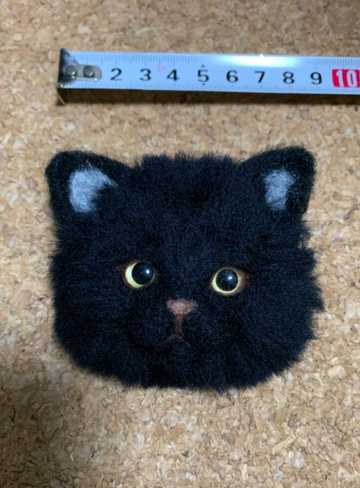 黒猫フェルトブローチ