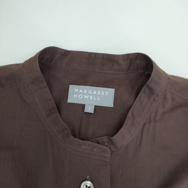 MARGARET HOWELL COTTON VOILE バンドカラー 578-4153011 長袖 MARGARET HOWELL COTTON VOILE バンドカラー 578-4153011 長袖