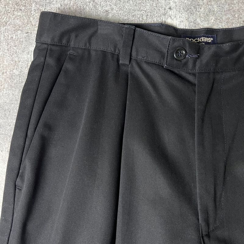 00s DOCKERSドッカーズツータックワイドチノパンツW34リーバイス 00's Levi's DOCKERS 2tuck Chino Pants KHAKI 00年代