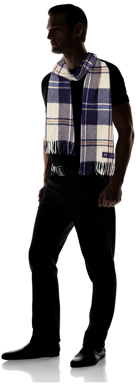  ブロック マフラー 英国 MOON社 丸眞 ウール生地使用 マフラー キッズファッション小物