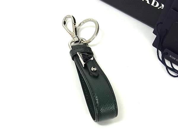 PRADA - ■新品同様■ PRADA プラダ 2PP68T サフィアーノレザー キーホルダー キーリング チャーム メンズ レディース グリーン系 FS2628 PRADA - □新品同様□ PRADA プラダ 2PP68T サフィアーノレザー
