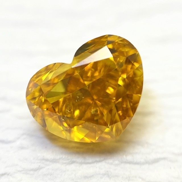 FANCY VIVID YELLOW ORANGE 0.30ct CU - アクセサリー