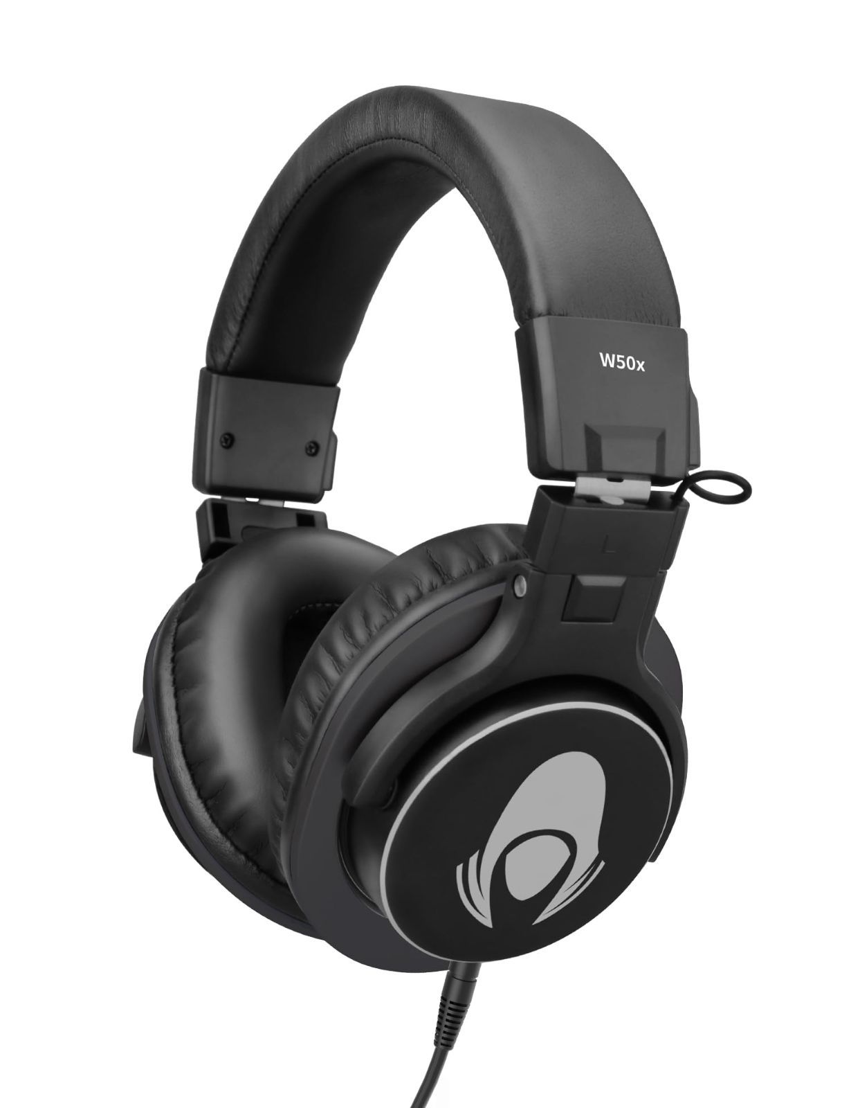 在庫 W50x ブラック スタジオモニタリングヘッドフォン スタジオレコーディング|楽器練習|ミキシング|DJ|モニタリングヘッドフォン|取り外し なケーブル用のプロフェッショナル有線クローズドバックヘッドフォン Talomen