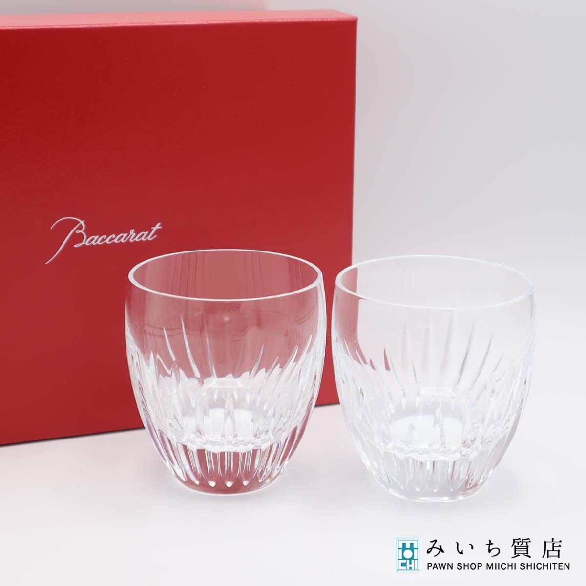 Baccarat バカラ マッセナ タンブラー ロックグラス クリスタル 2客 