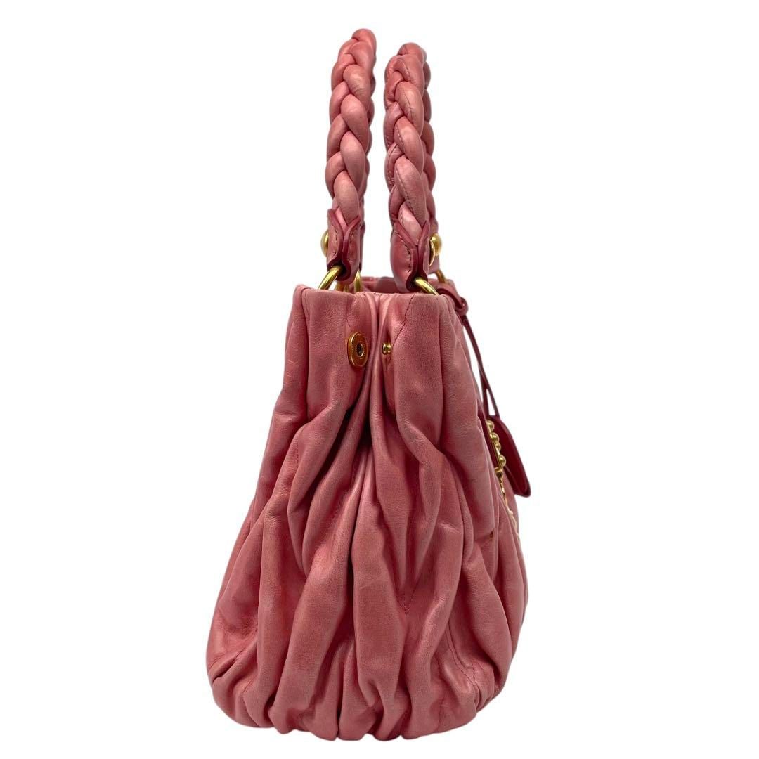 Miu Miu ミュウ ミュウ 2way 斜め掛け 腕掛け マテラッセ 編み込み 