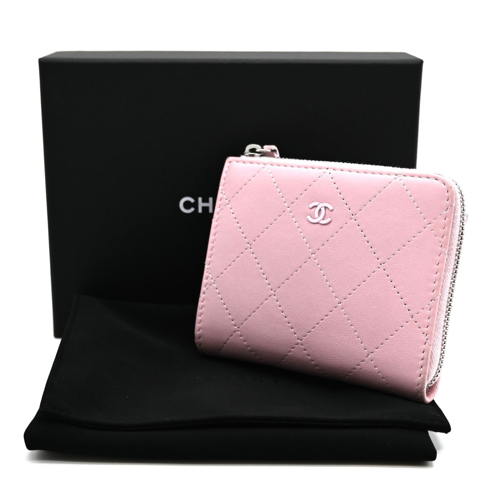 CHANEL L字ジッピーウォレット ピンク コンパクトウォレット 16450