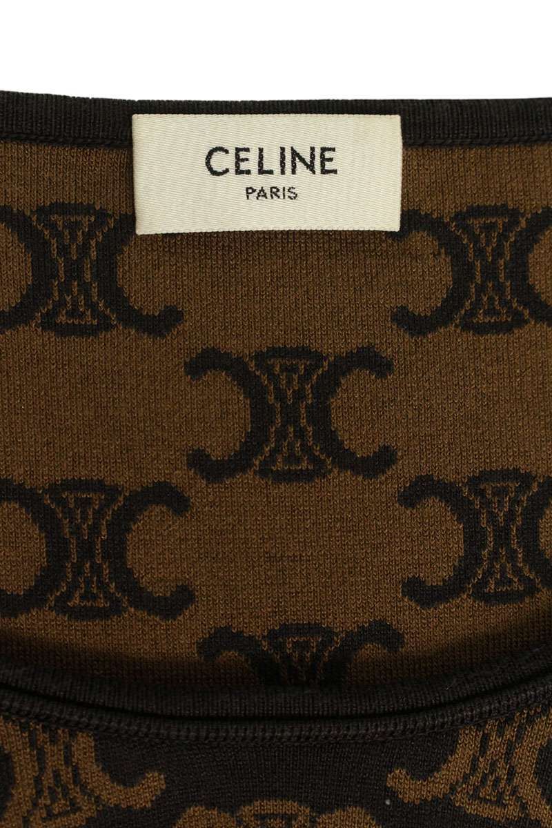 セリーヌ 2AG03916T トリオンフ総柄クロップドスウェット レディース S  