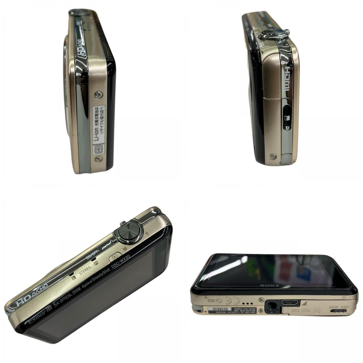 【爆安通販】 186000 現状品 sonny ソニー コンパクトデジタルカメラ DSD-WX30 シャンパンゴールド Cyber-shot 【本物新品保証】