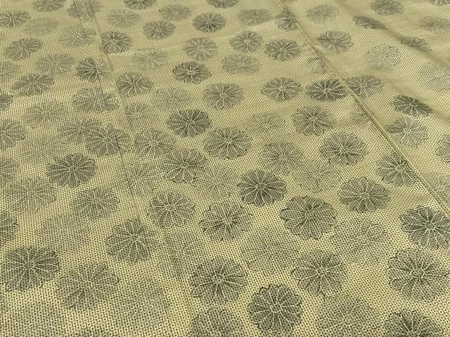 平和屋着物○本場大島紬 訪問着 100亀甲 総詰め 舞花文 正絹 逸品