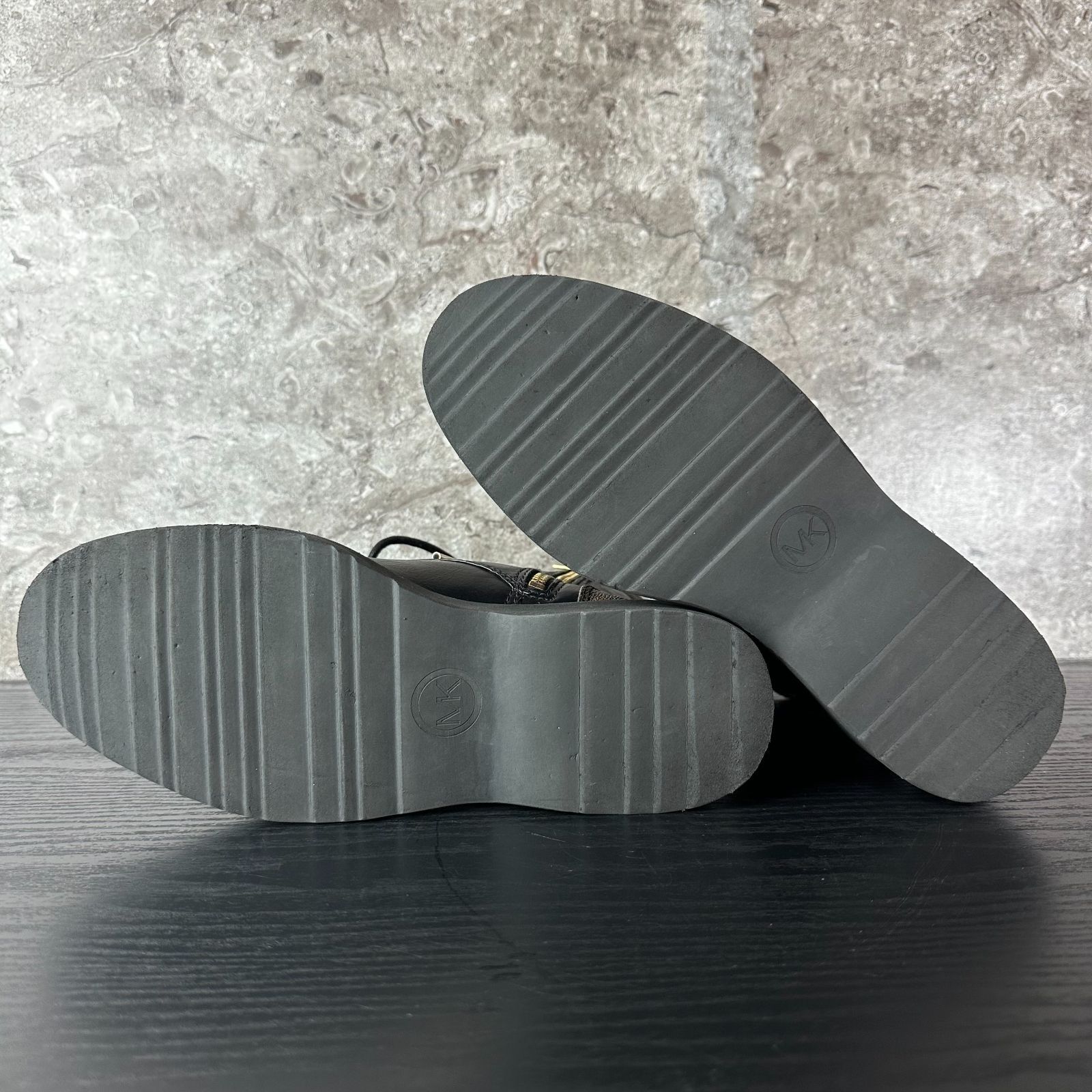 MKロゴ レースアップショートブーツ