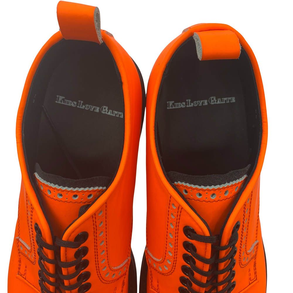 キッズラブゲイト KIDS LOVE GAITE FRITZ ストレートチップ レザー ラバーソール シューズ オレンジ UK 8.5 27 cm