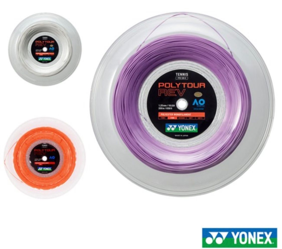 人気が高い YONEX ポリツアーレブ紫 1.20mm 12m✕2張分