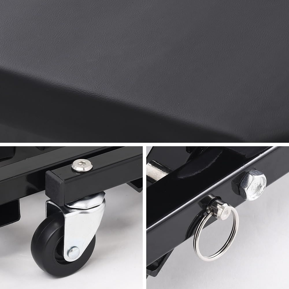 1台2役 作業イス ローラーシート 作業椅子 360度回転 キャスター付き ワークチェア 折りたたみ クリーパー 寝板 6輪キャスター メカニッククリーパー 低床クリーパー長さ100cm クリーパー 耐荷重150 kg