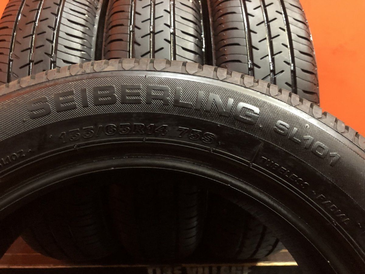 BS）SEIBERLING SL101 155/65R14 75S 極上バリ山4本価格 A-93 福岡  ☆引取り大歓迎☆高年式☆千円スタート☆早い者勝ち☆ オンロード