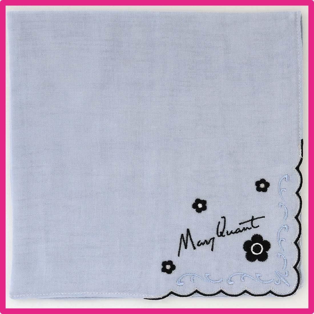 MARY QUANT】 ガーゼハンカチ 0004(ブルー) マリークワント MARY QUANT】 ガーゼハンカチ 0004(ブルー) マリークワント