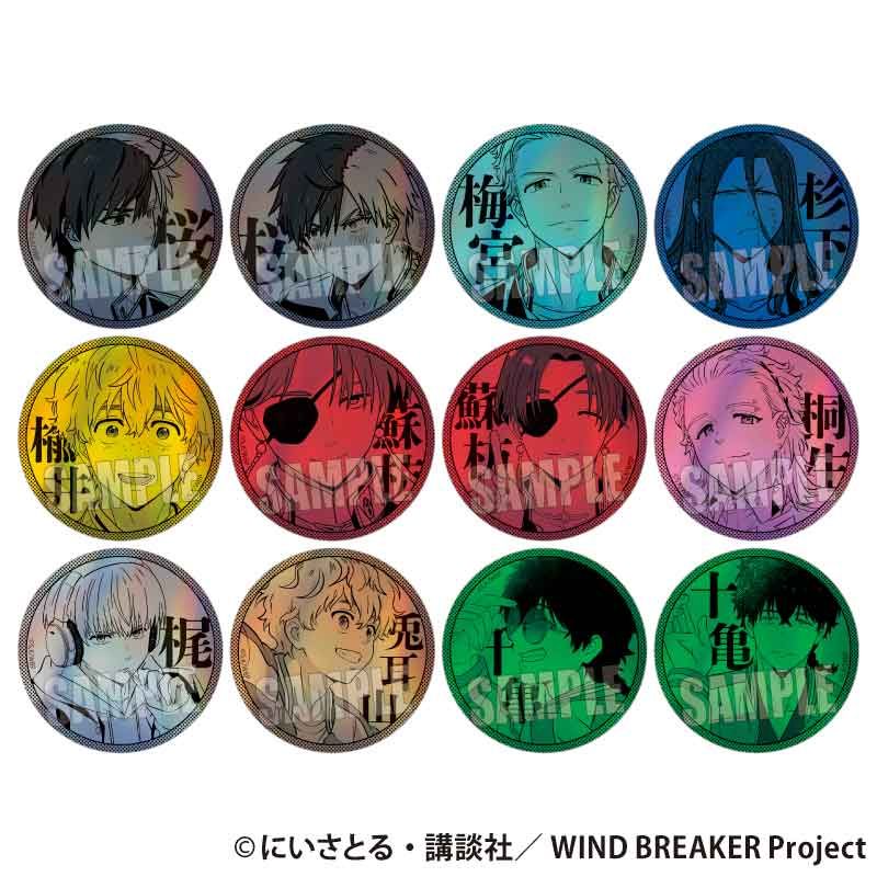 【美品】 WIND BREAKER_トレーディングホログラム缶バッジ 【コンプリート ピンズ・ピンバッジ・缶バッジ