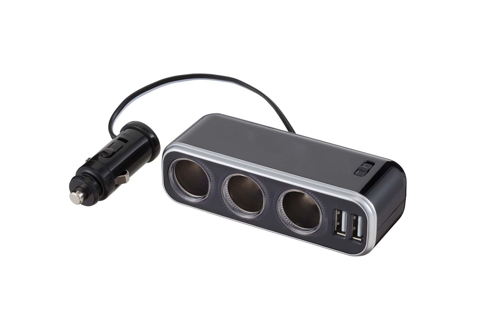 新品，豊富な ナポレックス(Napolex) Fizz 車用シガーソケット3連 USB端子2口 USB2 4A 12V車専用ヒューズ付10A(30mm) 通電モニター付 角度調整付 タブレット スマホ同時充電 [コード取付] [4.8A] [01)ソケット3口+USB2口] その他