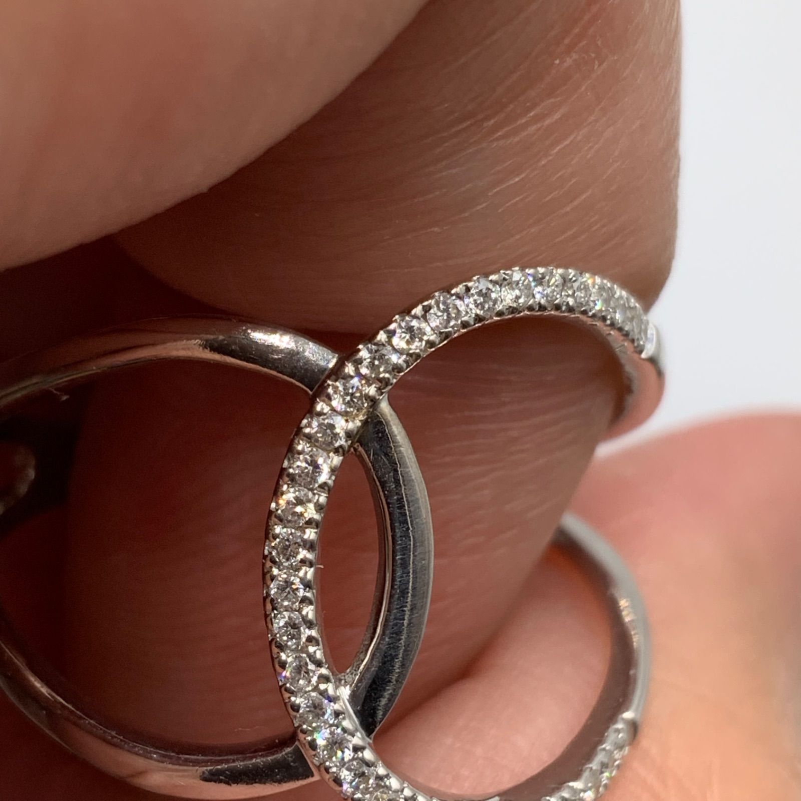 K18 18金 ダイヤモンドリング 指輪 3.5g 約22号 ダイヤ 0.16ct