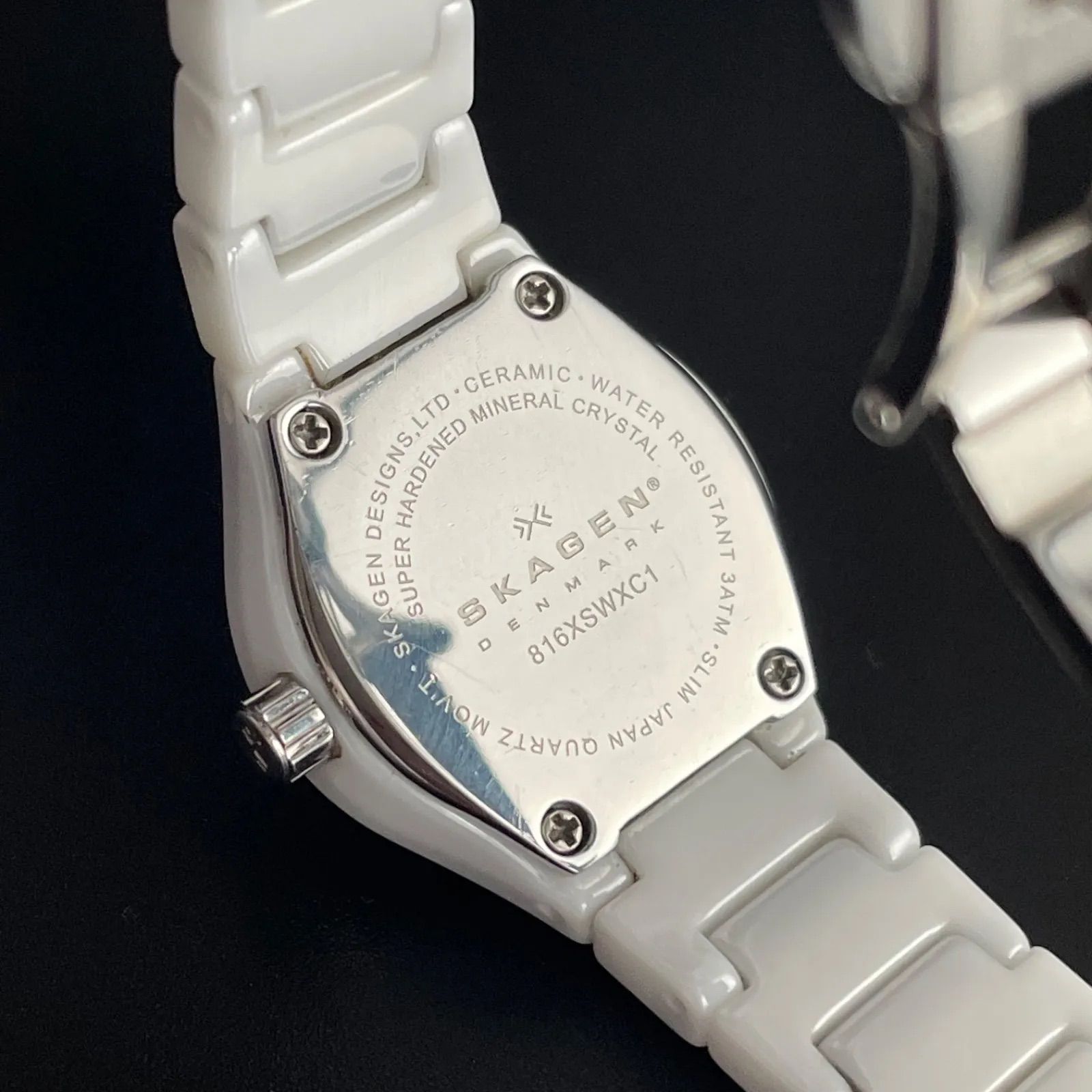 SKAGEN セラミック腕時計 ホワイト 動作確認済み SKAGEN - SKAGEN PERSPECTIV 572SSXWC ホワイト セラミックの