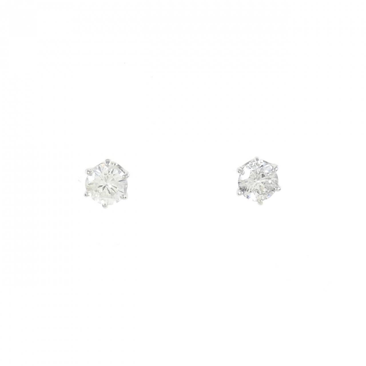 PT ソリティア ダイヤモンド ピアス 0.50CT