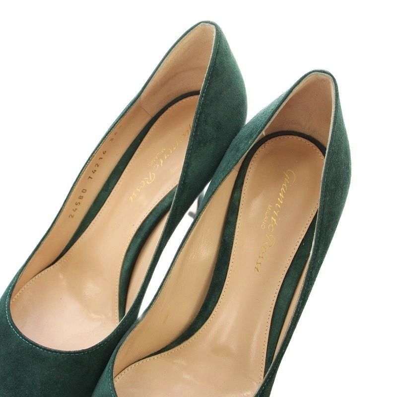 GianvitoRossi ジャンヴィトロッシ　スエードパンプス　1回着用 Gianvito Rossi ジャンヴィトロッシ スエードパンプス36.5新品