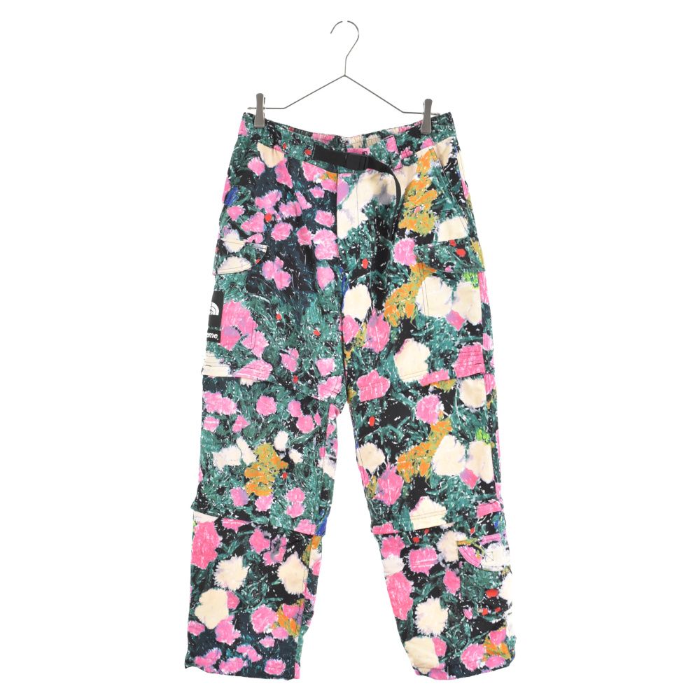 SUPREME シュプリーム 22SS ×ティーエヌエフ トレッキング ジップオフ ベルテッド シュプノース 総柄 ナイロン パンツ NP022061 SUPREME (シュプリーム) 22SS ×ティーエヌエフ トレッキング