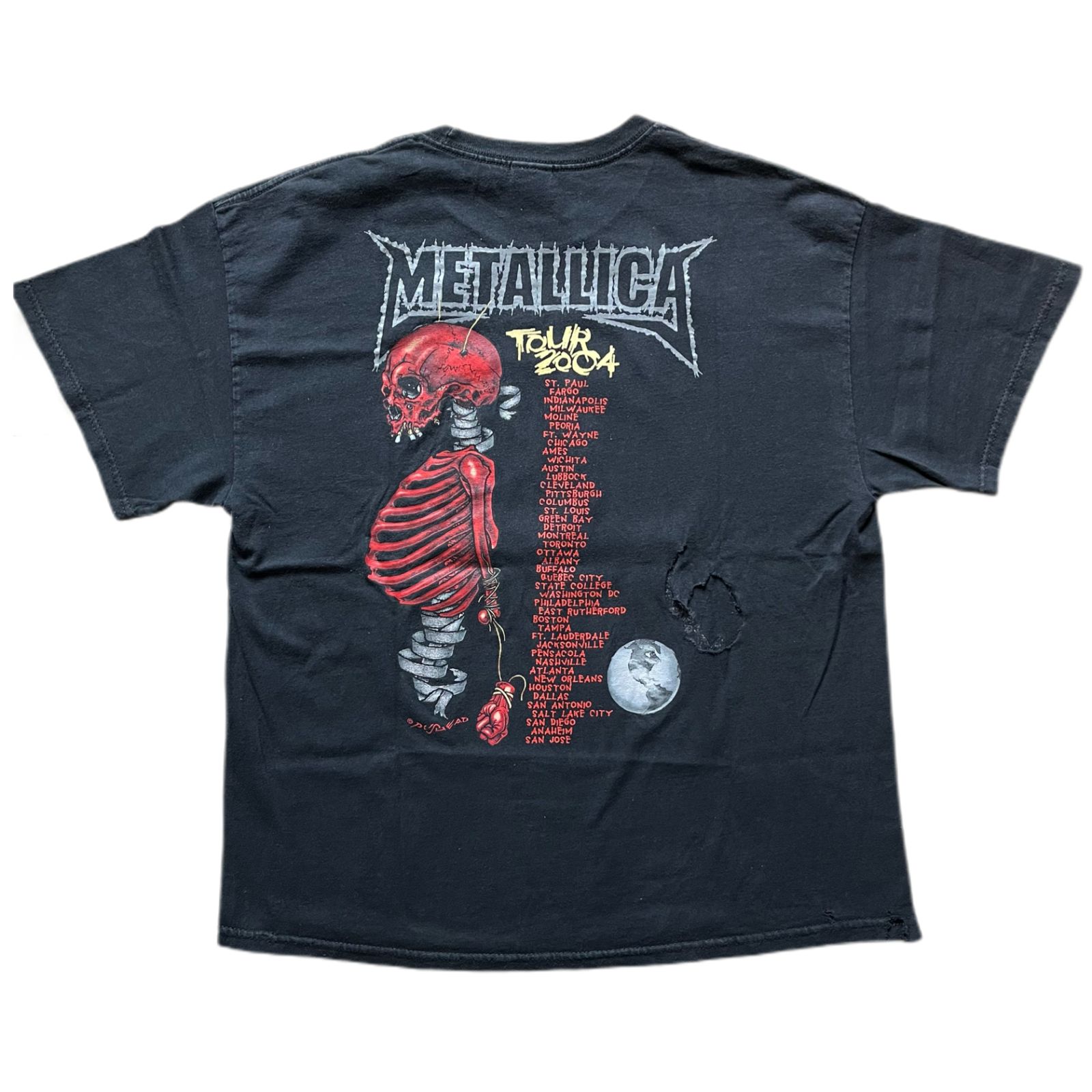 00s メタリカ 2004 Tシャツ パスヘッド METALLICA PUSHEAD MADLY IN 