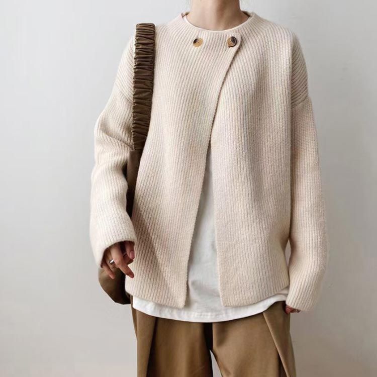 ニットカーディガン ニット カーディガン レディース ニットアウター トップス ライトアウター セーター ふわふわ 春服 秋服 長袖 ショート丈 ボタン付き カーディガン カーディガン 冬 通勤 レディース トップス ニット