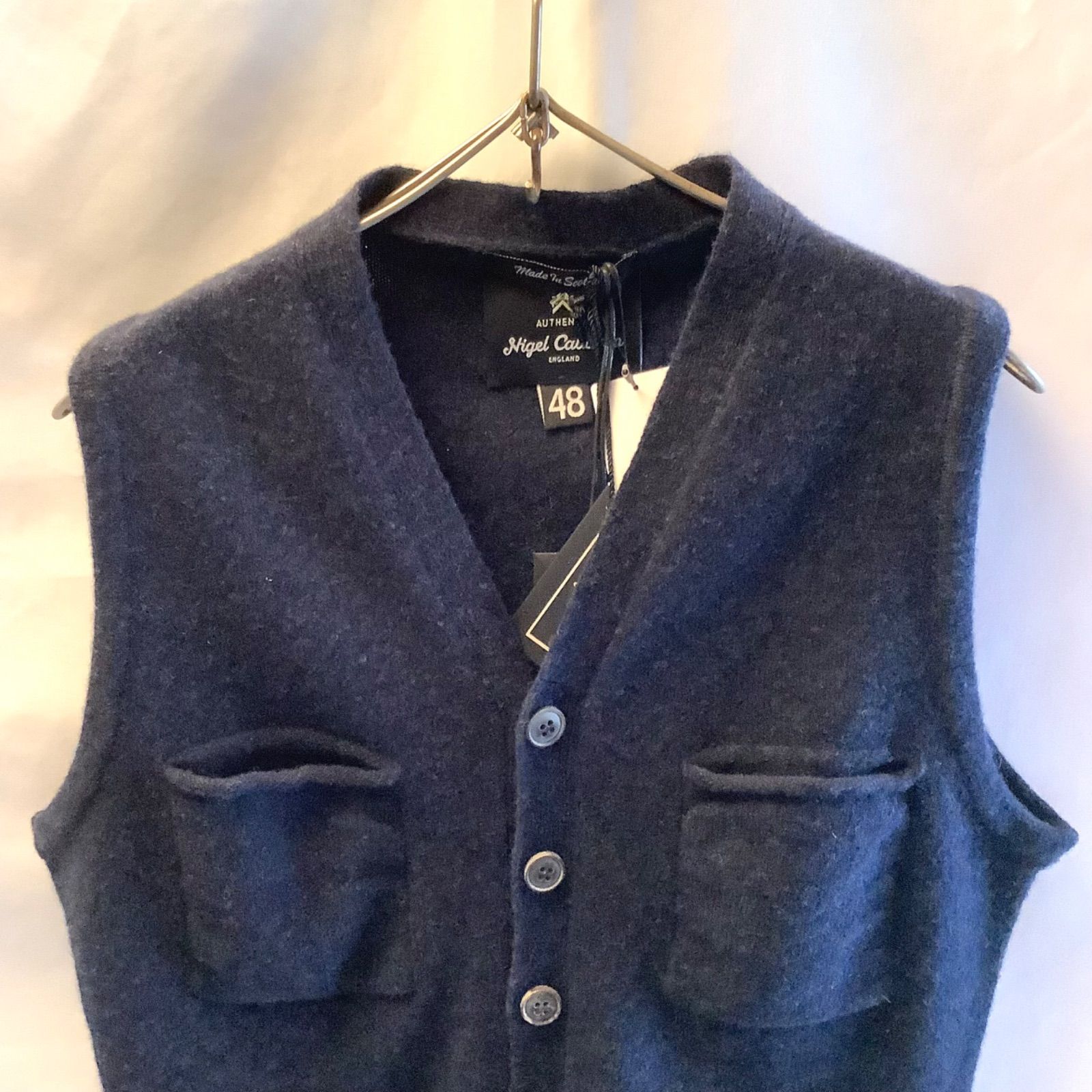 Nigel Cabourn LINE 4 POCKET VEST 5 GAUGE LAMBSWOOL