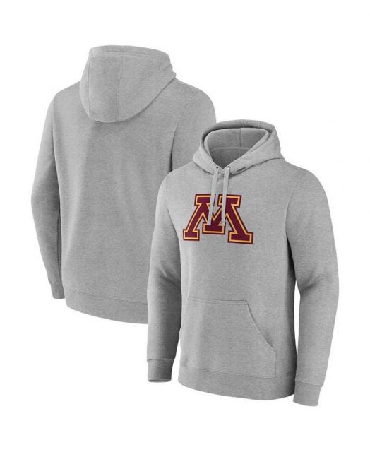 【送料無料】 ファナティクス メンズ パーカー・スウェット アウター Men's Gray Minnesota Golden Gophers Fleece Pullover Hoodie Gray