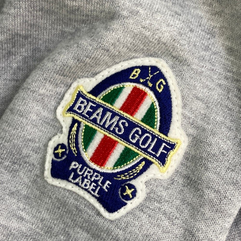 サイズ：L BEAMS GOLF ビームスゴルフ 2023年モデル スウェットパーカー ワッペン  グレー系 [240101440006] ゴルフウェア メンズ ストスト サイズ：L BEAMS GOLF ビームスゴルフ 2023年モデル スウェット