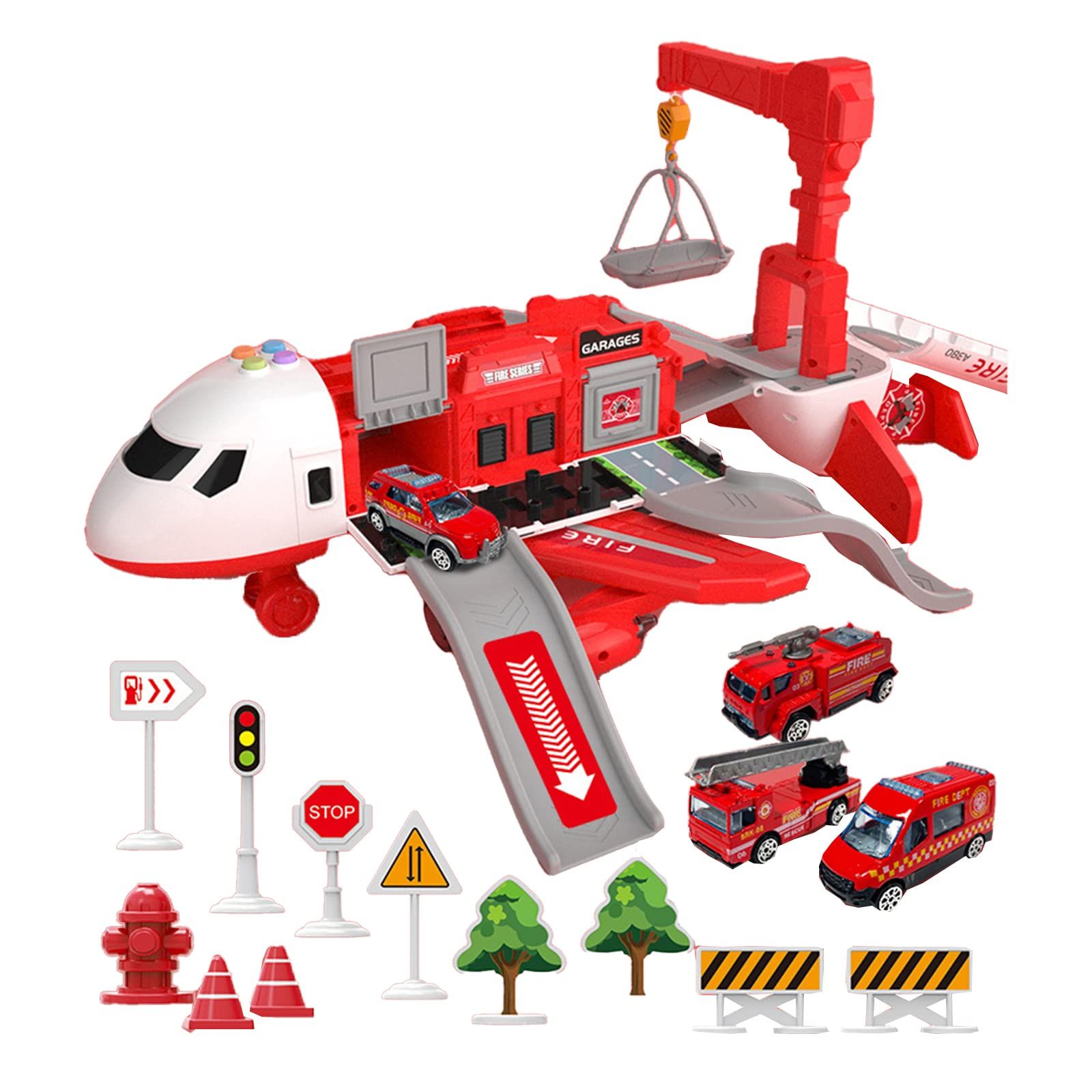 TOMMYFIELD 飛行機 おもちゃ 大きい 玩具 ひこうき 光る 音鳴る 子供 男の子 ミニカー レッド [レッド]