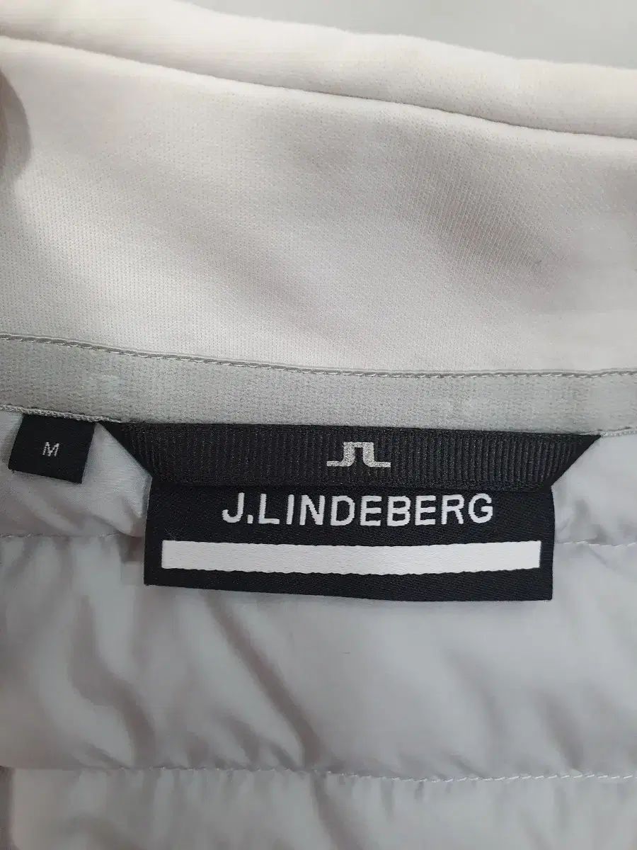 J.LINDEBERG J.リンドバーグ 軽量ダウンベスト ハイブリッドダウンベスト ホワイト グレー m LLC-HASEGAWATOSO_COM