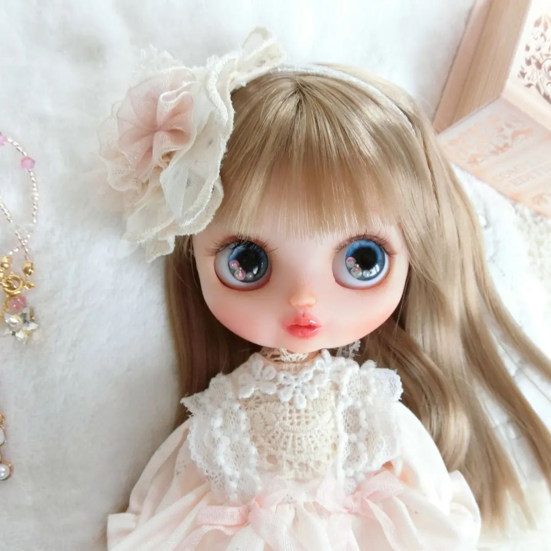 No.45✩.*˚アイシードールカスタム、ウィッグ付き⁄ネオブライスサイズ
